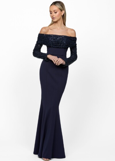 Featured image for “Kiara Detachable Long Sleeve Off Shoulder Gown B63D24L”