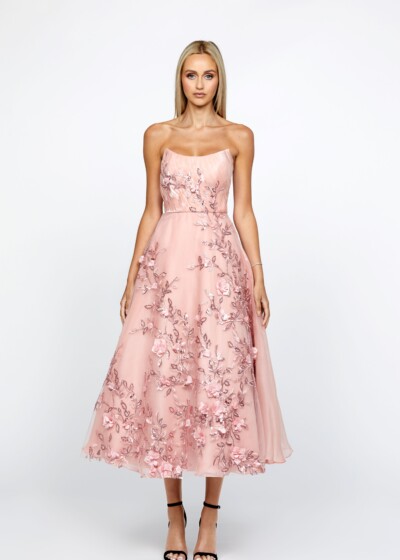 Featured image for “Phione Scoop Neck Strapless Midi B67D15S by Bariano”