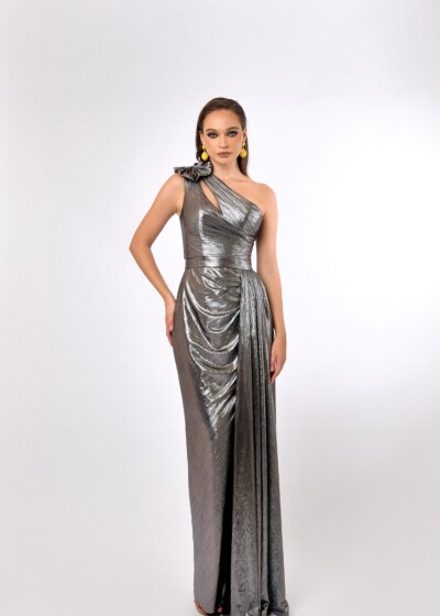 Featured image for “B70D14LCarter One Shoulder Sash Gown by Bariano”