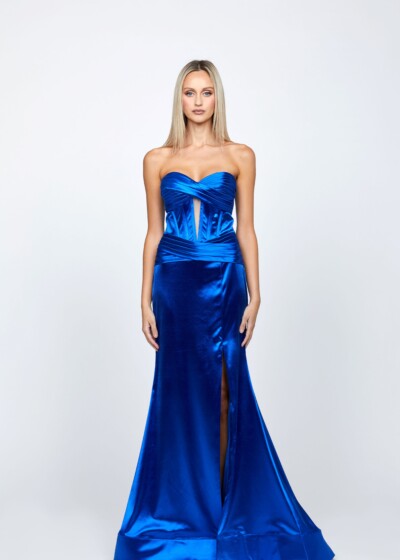 Featured image for “B72D22L Lameria Sweetheart Fishtail Gown by Bariano”