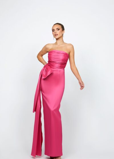 Featured image for “B74D39L Gabrielle Strapless Column Gown by Bariano”